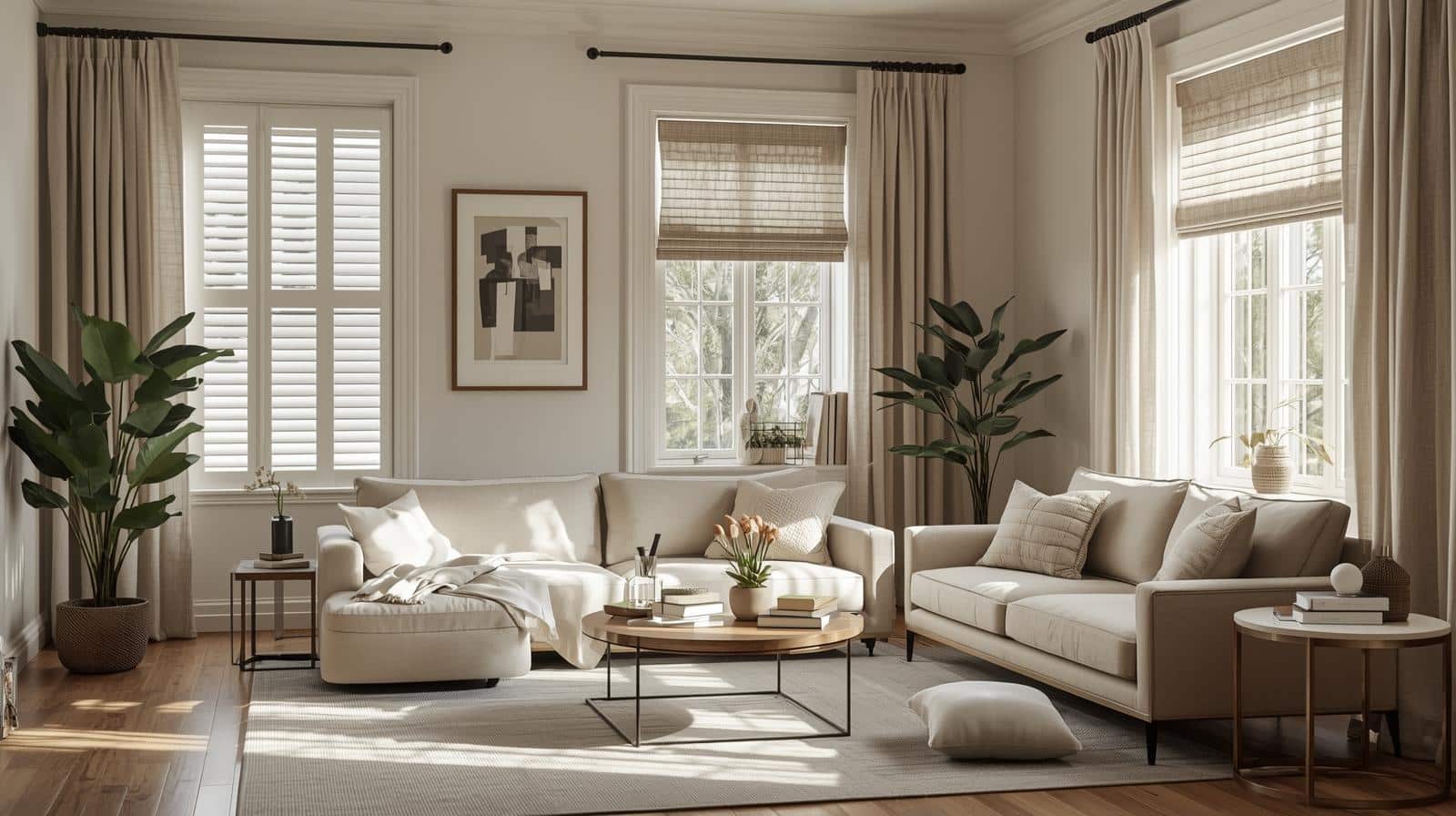 Double-height curtains