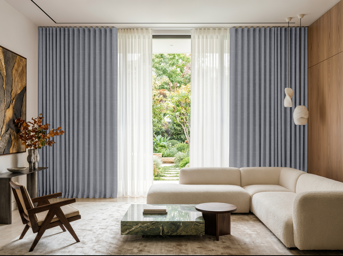 ZenDecor solid-color fabric curtains