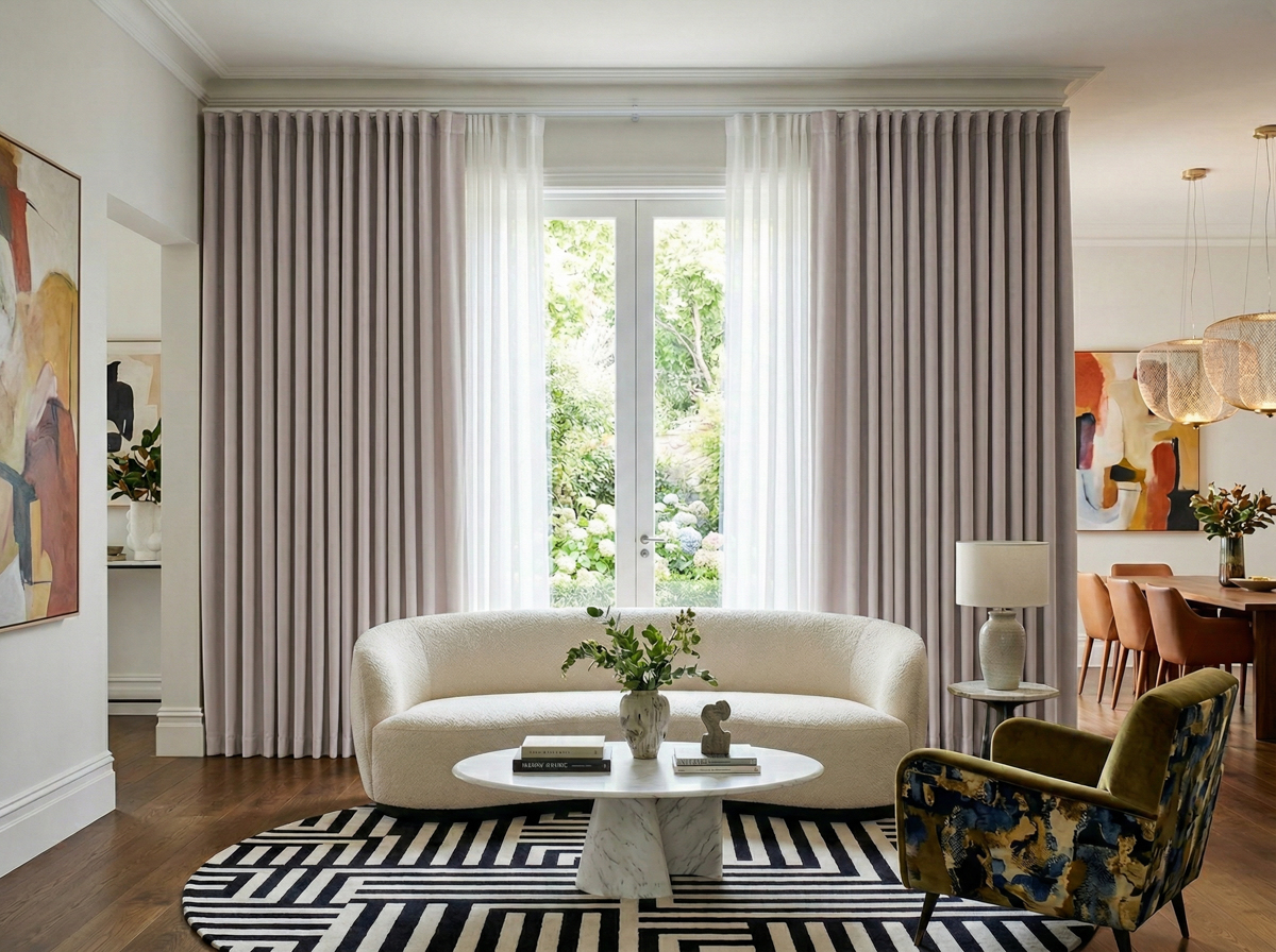 ZenDecor solid-color fabric curtains