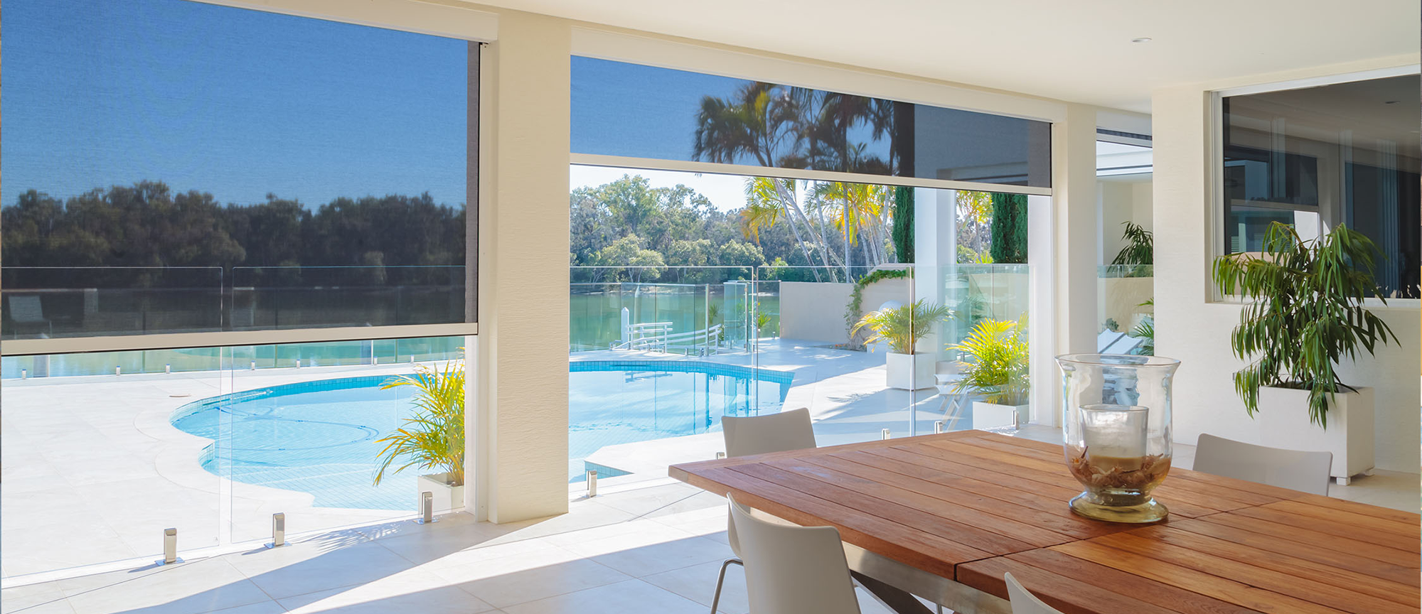Zendecor Outdoor Zipscreen Blinds - Smart Sun Protection for Open Spaces
