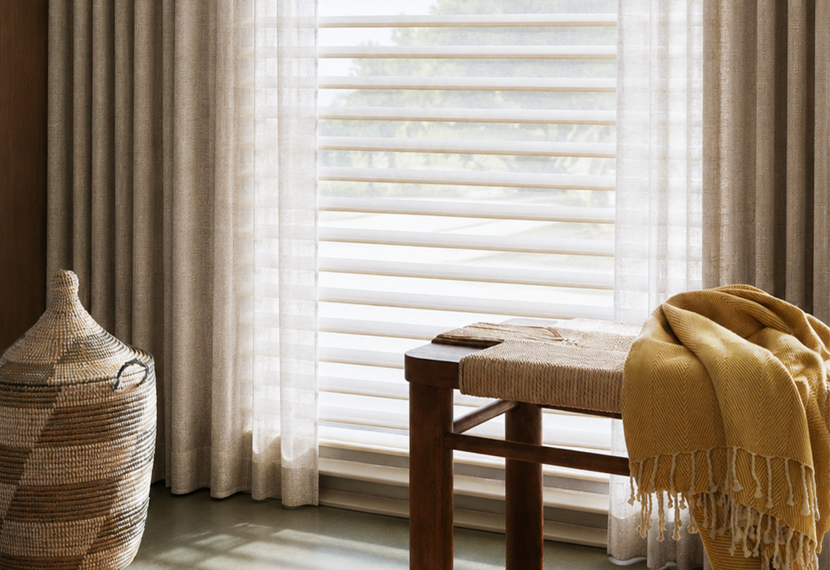 Elevate Your Space with the Art of Combining Blinds and Curtains