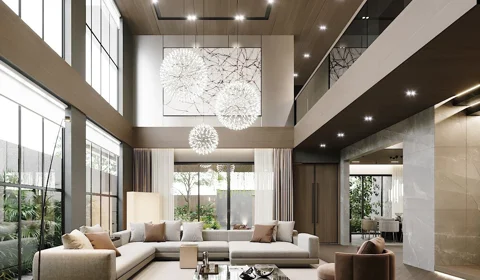 Rèm Thông Tầng Đẹp 2026 – Xu Hướng Rèm Cao Cấp Cho Biệt Thự, Nhà Phố | ZENDECOR
