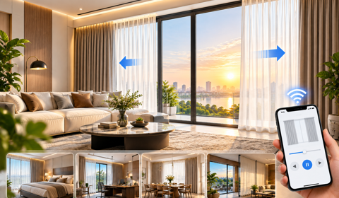 Rèm Cửa Tự Động ZenDecor – Kết Hợp Thẩm Mỹ, Tiện Nghi Và Công Nghệ